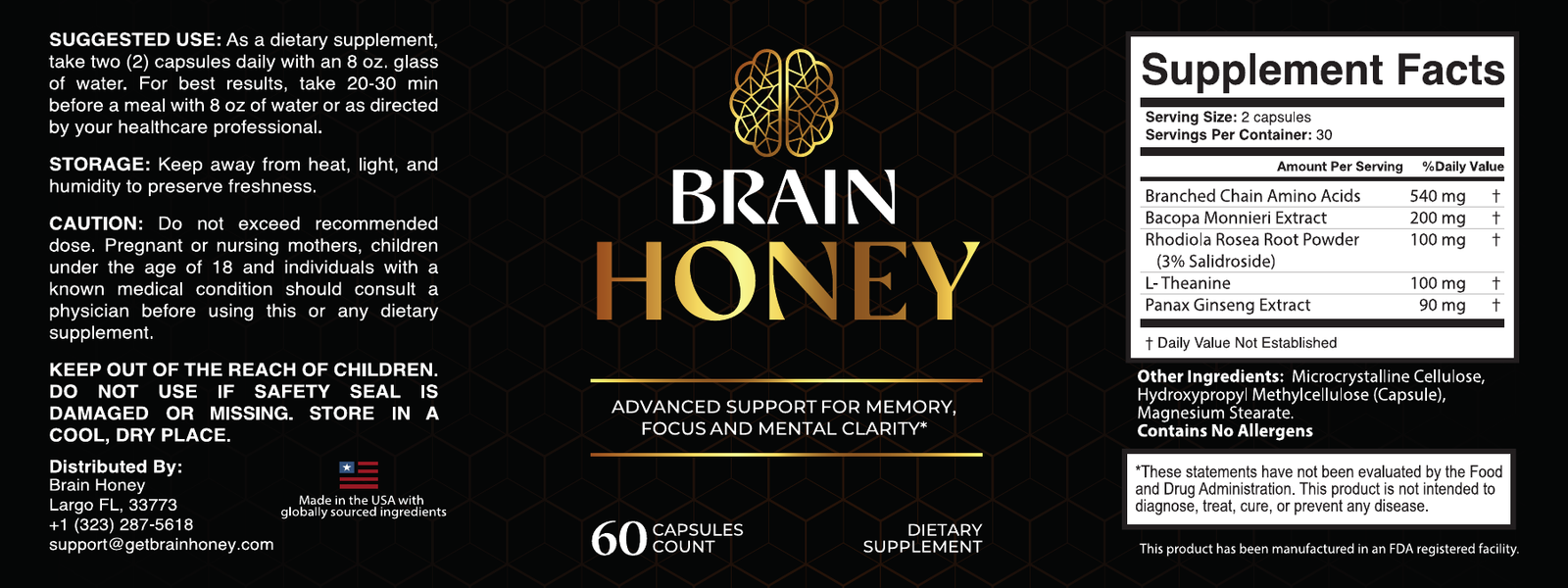 BrainHoney Label